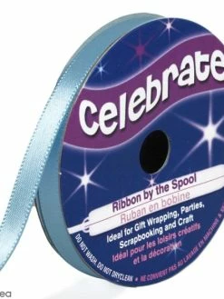 Celebrate Ruban De Satin - Bleu Ciel - 6 Mm X 6 M