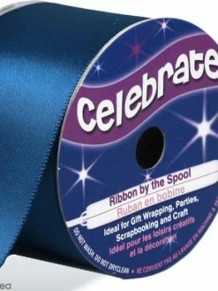 Celebrate Ruban De Satin - Bleu Cobalt - 38 Mm X 4 M