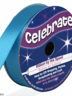 Celebrate Ruban De Satin - Bleu Des Mers - 13 Mm X 6 M