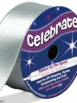 Celebrate Ruban De Satin - Gris Perle - 25 Mm X 4 M