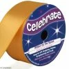 Celebrate Ruban De Satin - Jaune Orangé - 25 Mm X 4 M