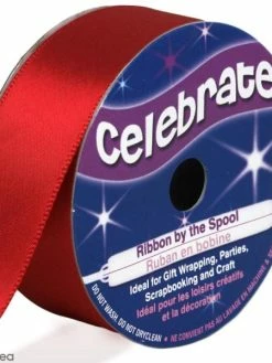 Celebrate Ruban De Satin - Rouge - 25 Mm X 4 M