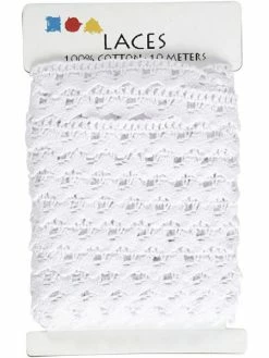 Creativ Company Ruban Dentelle Blanche - 1,9 Cm X 10 M