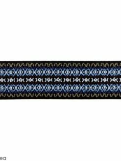 Prym Ruban élastique Brodé - Dessin Bleu - 50 Mm - Au Mètre (sur Mesure)