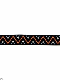 Prym Ruban élastique Brodé - Zigzag Noir - 25 Mm - Au Mètre (sur Mesure)