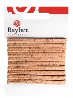 Rayher Ruban En Liège Véritable Plat, 1m De Long, 5mm De Large, Collier, Bracelet