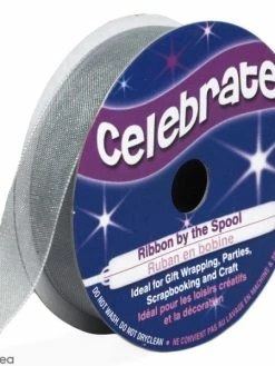 Celebrate Ruban En Organza - Gris Perle - 12 Mm X 8 M
