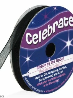 Celebrate Ruban En Organza - Noir - 6 Mm X 8 M