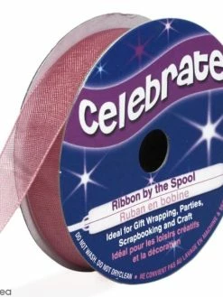 Celebrate Ruban En Organza - Rose Fâné - 12 Mm X 6 M