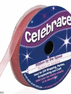 Celebrate Ruban En Organza - Rose Fâné - 6 Mm X 8 M