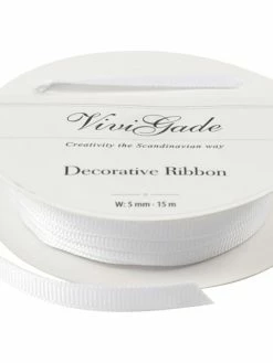 Creativ Company Ruban Gros Grain - 5 Mm X 15 M - Blanc