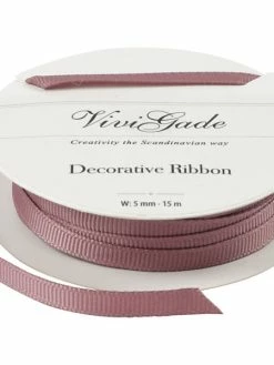 Creativ Company Ruban Gros Grain - 5 Mm X 15 M - Vieux Rose
