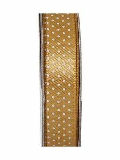 Czech Beads Exclusive Ruban Satin à Pois Or (3 M), Frontière Garniture, Bordure En Dentelle, Docrafts, Les Rubans, De La D