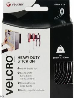 VELCRO® Ruban Velcro - A Coller - Fixation Extrême - Noir - 50 Mm X 1 M