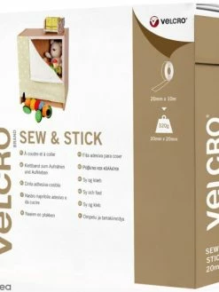 VELCRO® Ruban Velcro Pour Tissus - A Coller Ou à Coudre - Blanc - 20 Mm X 10 M