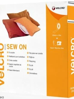 VELCRO® Ruban Velcro Pour Tissus - A Coudre - Noir - 20 Mm X 10 M