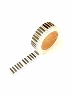 Boutique D'isacrea Ruban Washi 15 Mm X 10 M Motif Touche De Piano Noir Et Blanc