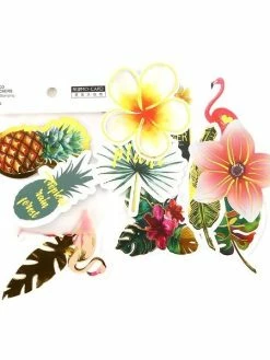 Perlesmania S11117209 PAX 1 Lot De 24 Stickers Exotique Chic Customisation Et Scrapbooking