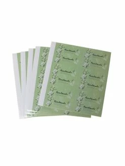 Perlesmania S1173202 PAX 10 Feuilles De Stickers Rectangle Handmade 50mm, Customisation Cadeaux Et Scrapbooking