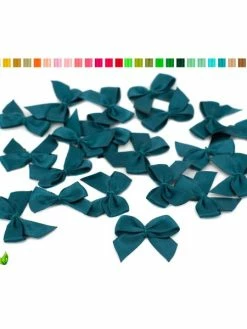 La Mercerie De Vally Sachet De 20 Nœuds En Satin De Belle Qualite Bleu Petrol