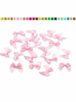 La Mercerie De Vally Sachet De 20 Nœuds En Satin De Belle Qualite Rose Tendre