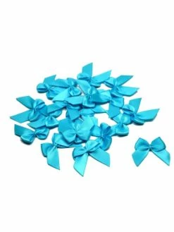 La Mercerie De Vally Sachet De 20 Nœuds En Satin De Belle Qualite Turquoise 340