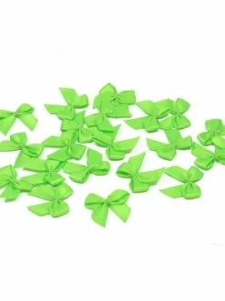 La Mercerie De Vally Sachet De 20 Nœuds En Satin De Belle Qualite Vert Flash 556