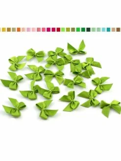 La Mercerie De Vally Sachet De 20 Nœuds En Satin De Belle Qualite Vert Menthe 548