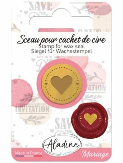 Aladine Sceau Pour Cachet De Cire - Coeur - 20 Mm
