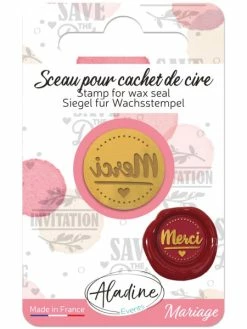Aladine Sceau Pour Cachet De Cire - Merci - 20 Mm