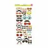 Czech Beads Exclusive Scintillant 10x23cm Autocollants - Lunettes Et Moustache, Clip Art, L'Art De Scrapbooking, Accessoir