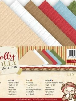 Find It™ Set 24 Cartes Yvonne Creations - Holly Jolly A5 14.8 X 21 Cm