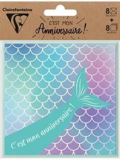 CLAIREFONTAINE Set Cartons D'invitation - Sirène - 8 Pièces