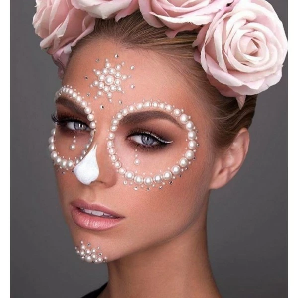 Efco Set De 72 Demi-perles Blanches Nacrées Autocollantes, Diamètre 3, 5 Et 7 Mm, Pour Scrapbooking 4 Efco Set De 72 Demi-perles Blanches Nacrées Autocollantes, Diamètre 3, 5 Et 7 Mm, Pour Scrapbooking – Image 4