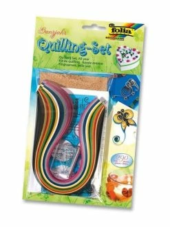 FOLIA Set De Bandelettes Papier Quilling, 290 Pièces, Et Accessoires