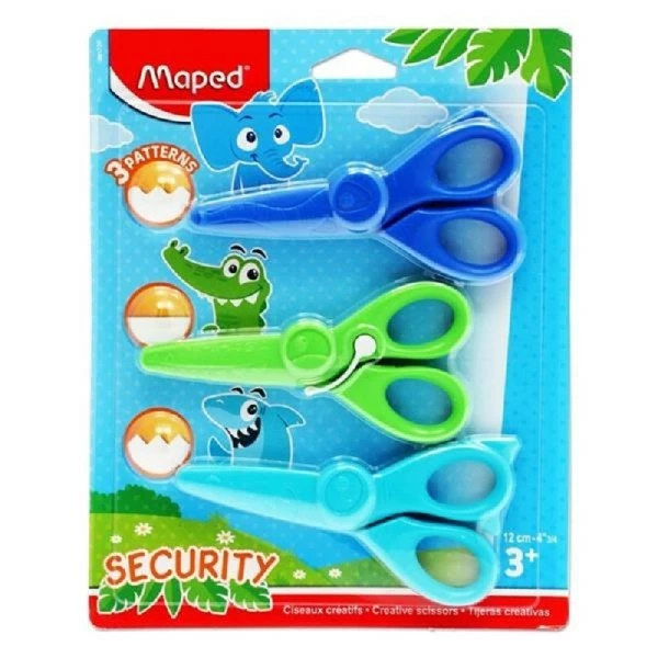 MAPED Set De Ciseaux Cranteur KIDICRAFT, Set De 3 En Blister 1 MAPED Set De Ciseaux Cranteur KIDICRAFT, Set De 3 En Blister
