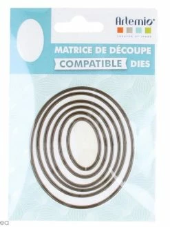 Set De Dies Imbriqués Artemio Petit Format - Ovales - 7,2 Cm- 6 Pcs
