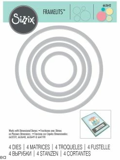 Set De Matrices Sizzix Framelits - Cercles - 4 Pcs