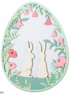 Set De Matrices Sizzix Thinlits - Oeuf De Pâques Superposés - 12 Pcs