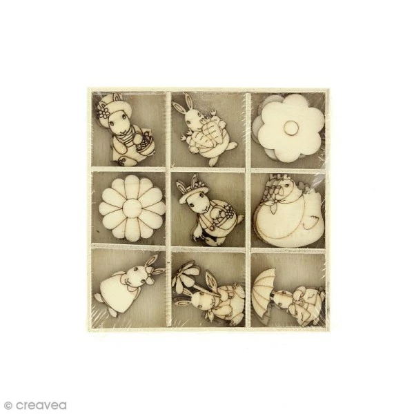 Artemio Set De Mini Silhouette En Bois - Pâques - 2,5 Cm - 27 Pcs 1 Artemio Set De Mini Silhouette En Bois - Pâques - 2,5 Cm - 27 Pcs