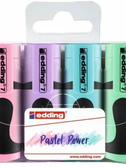 Set De Mini Surligneurs Edding - Pastel - 4 Pcs