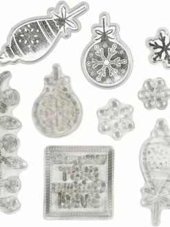 Creativ Company Set De Tampons Clear Et Gabarits De Coupe - Noël  9 Pcs