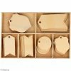 Artemio Set étiquettes En Bois - Woodland - 3,7 à 8 Cm - 36 Pcs