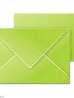 Pollen By Clairefontaine Set Mini Carte Et Enveloppe 70 X 95 Vert Bourgeon X 5