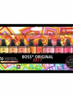 Stabilo Boss Original Arty - Coffret Surligneurs - Couleurs Chaudes - 10 Pcs