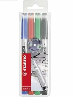 STABILO - Marqueur Permanent Write-4-all - F - Etui De 4