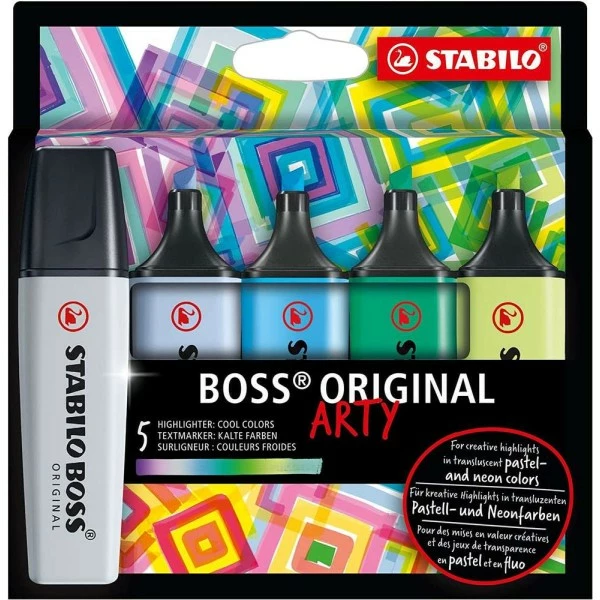 STABILO - Surligneur "Boss Original ARTY" - Etui De 5 1 STABILO - Surligneur "Boss Original ARTY" - Etui De 5