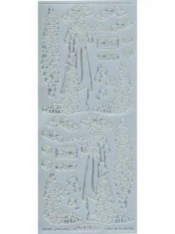 Starform Outline Stickers N° 1249 Tenue De Soirée Auto-collants Peel Offs Scrapbooking Carterie