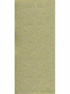 Starform Outline Stickers N° 877 étoiles Auto-collants Peel Offs Scrapbooking Carterie