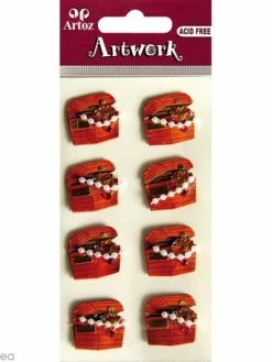 Artoz Sticker 3D - Coffre à Trésor X 8